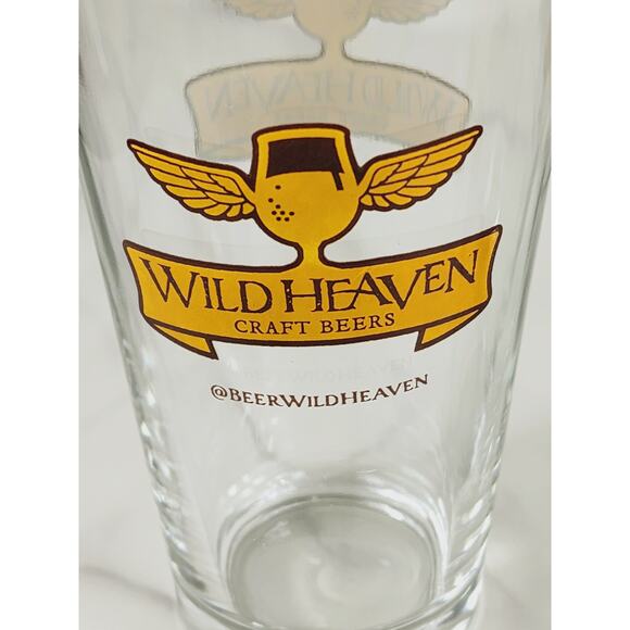 Wild Heaven Craft Beers Pint Beer Clear Glass 16oz Drinkware 5 3/4" Brewery x3 - Picture 7 of 13